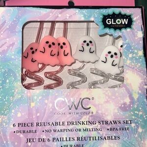 Halloween glow-in-the-dark Reusable Straws - Halloween Themed 👻👻👻👻